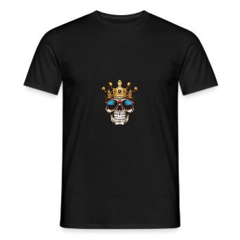 Skull King Crown - Men's T-Shirt - black - Front - AI Model Male 178 light (178cm)
