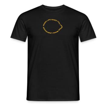when life gives you lemons make lemonade - Men's T-Shirt - black - Front - AI Model Male 178 light (178cm)