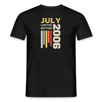 Juillet 2006 - Cadeau anniversaire Juillet 2006 - T-shirt homme - noir - Devant - AI Model Male 178 light (178cm)