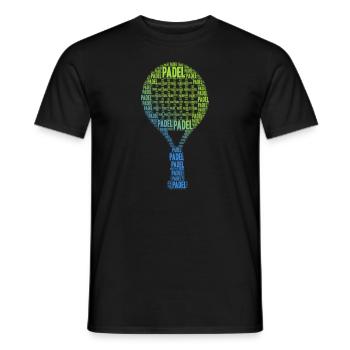 Padel Racket Padel Tennis Paddle Padeltennis - Men's T-Shirt - black - Front - AI Model Male 178 light (178cm)