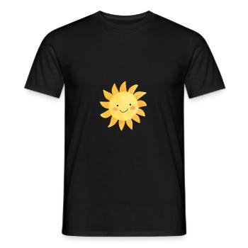 SONNE SONNENSCHEIN SONNENBLUME - Männer T-Shirt - Schwarz - Vorne - AI Model Male 178 light (178cm)