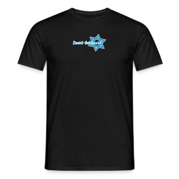 Zionist Star - Männer T-Shirt - Schwarz - Vorne - AI Model Male 178 light (178cm)