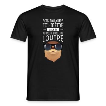 Sois Toujours Toi Même Loutre - Men's T-Shirt - black - Front - AI Model Male 178 light (178cm)