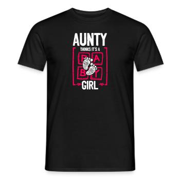 Aunty Thinks It's a Girl Gender Reveal Funny Baby - Männer T-Shirt - Schwarz - Vorne - AI Model Male 178 light (178cm)