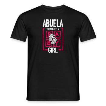 Abuela Thinks It's a Girl Gender Reveal Funny - Men's T-Shirt - black - Front - AI Model Male 178 light (178cm)