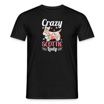 Scottish Terrier Scottie Hund - Männer T-Shirt - Schwarz - Vorne - AI Model Male 178 light (178cm)