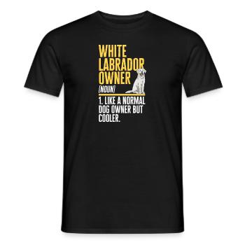 Labrador Retriever blanc Labrador Labrador blanc - T-shirt homme - noir - Devant - AI Model Male 178 light (178cm)
