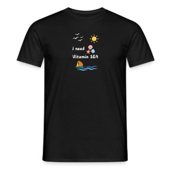 I need Vitamin SEA - Männer T-Shirt - Schwarz - Vorne - AI Model Male 178 light (178cm)
