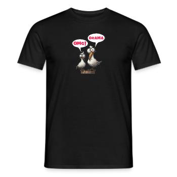 The Bäädden Seagulls - Seagull omg drama Seagull - Men's T-Shirt - black - Front - AI Model Male 178 light (178cm)