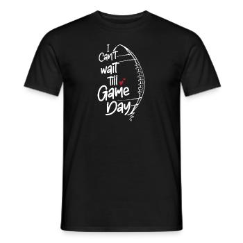 American Football Game Day Spieltag Sonntag Liebe - Männer T-Shirt - Schwarz - Vorne - AI Model Male 178 light (178cm)
