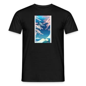 Hiver Japonais - T-shirt homme - noir - Devant - AI Model Male 178 light (178cm)