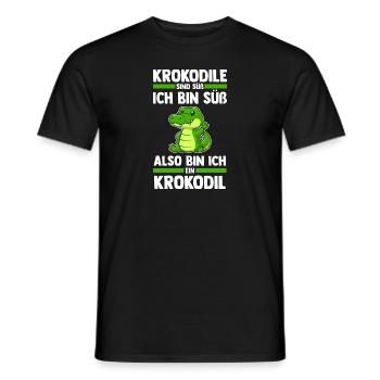 Krokodile - Männer T-Shirt - Schwarz - Vorne - AI Model Male 178 light (178cm)