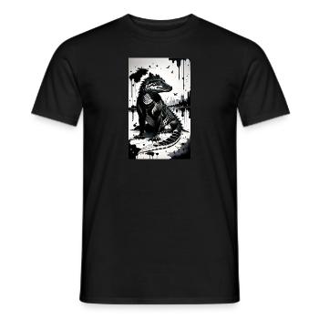 Krokodil Kunst - Männer T-Shirt - Schwarz - Vorne - AI Model Male 178 light (178cm)