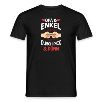 Großvater Opa und Enkel - Männer T-Shirt - Schwarz - Vorne - AI Model Male 178 light (178cm)