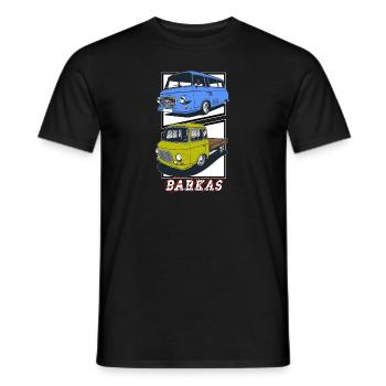 barkas B1000 Plate-forme de bus - T-shirt homme - noir - Devant - AI Model Male 178 light (178cm)