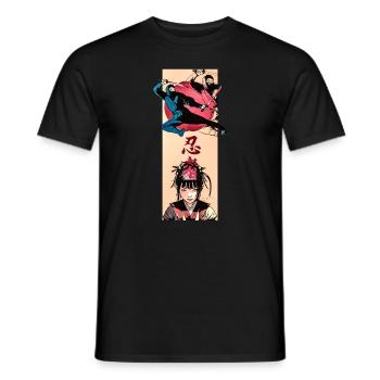 Chemise Ninja Girl - T-shirt homme - noir - Devant - AI Model Male 178 light (178cm)