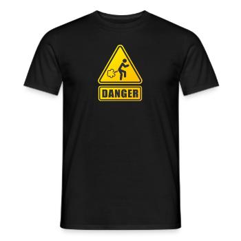 Fart Danger - Men's T-Shirt - black - Front - AI Model Male 178 light (178cm)