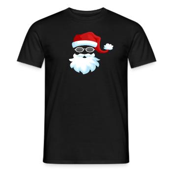 Santa Claus Sunglasses Beanie Christmas - Men's T-Shirt - black - Front - AI Model Male 178 light (178cm)