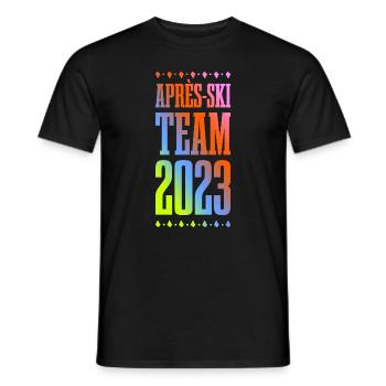 Après-ski 2023 - Men's T-Shirt - black - Front - AI Model Male 178 light (178cm)