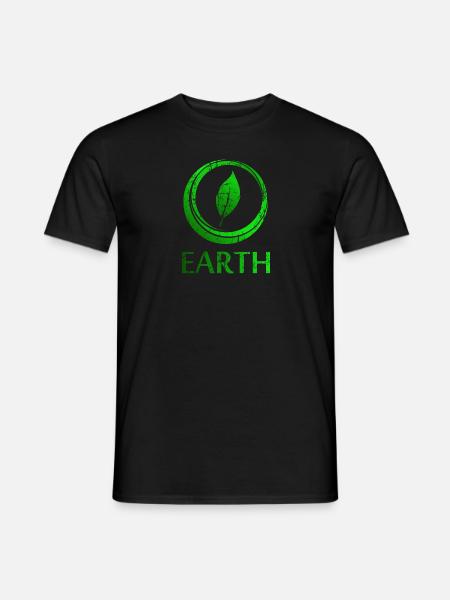 Vier Elemente Erde - Männer T-Shirt - Schwarz