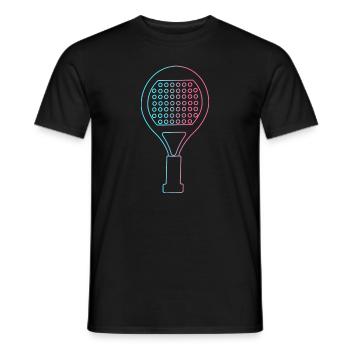 Padel Racket Design Padel Player Padel Tennis - Men's T-Shirt - black - Front - AI Model Male 178 light (178cm)