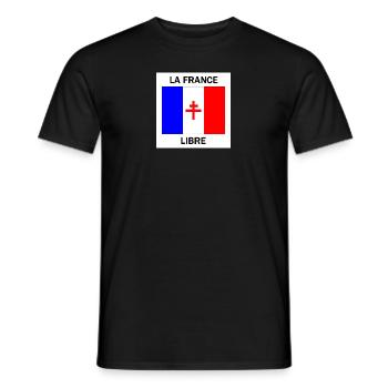 Kostenlose Frankreich - Männer T-Shirt - Schwarz - Vorne - AI Model Male 178 light (178cm)