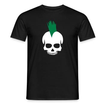 Punk Totenkopf - Männer T-Shirt - Schwarz - Vorne - AI Model Male 178 light (178cm)