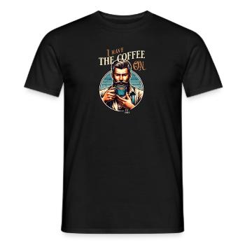 Coffee - Men's T-Shirt - black - Front - AI Model Male 178 light (178cm)