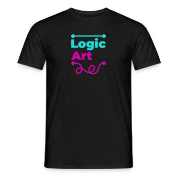 Logique VS art - T-shirt homme - noir - Devant - AI Model Male 178 light (178cm)