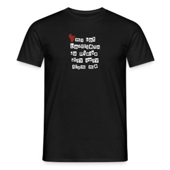 J’adore mon petit ami chaud, alors s’il vous plaît, restez loin de moi - T-shirt homme - noir - Devant - AI Model Male 178 light (178cm)