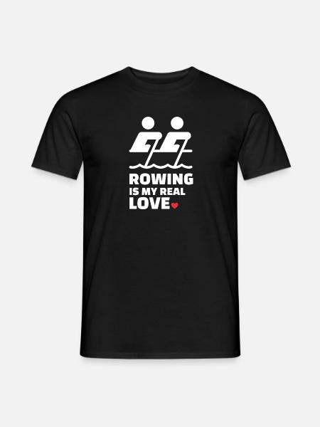I love rowing - Men's T-Shirt - black