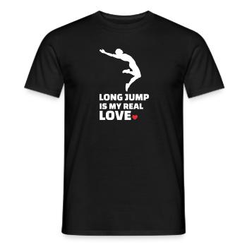 I love long jump - Men's T-Shirt - black - Front - AI Model Male 178 light (178cm)