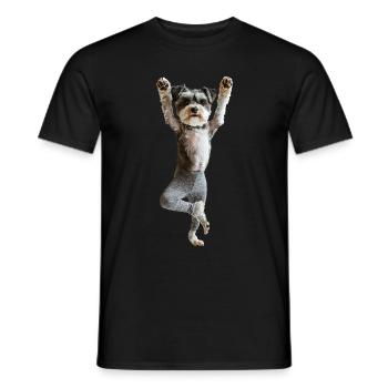 Schnauzer - Männer T-Shirt - Schwarz - Vorne - AI Model Male 178 light (178cm)