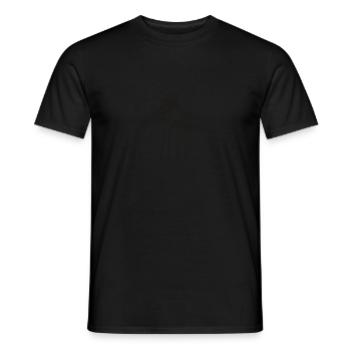 Volée d’oiseaux et un groupe de palmiers - T-shirt homme - noir - Devant - AI Model Male 178 light (178cm)