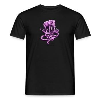 Un éléphant ça trompe - T-shirt homme - noir - Devant - AI Model Male 178 light (178cm)