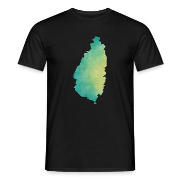 Saint Lucia - Men's T-Shirt - black - Front - AI Model Male 178 light (178cm)