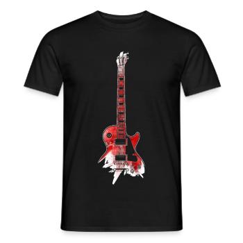 Red Guitar - Männer T-Shirt - Schwarz - Vorne - AI Model Male 178 light (178cm)