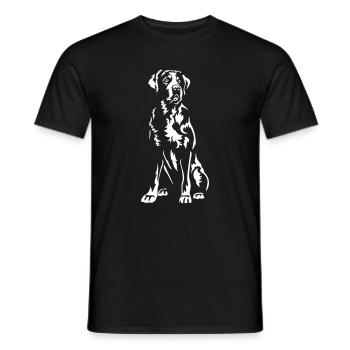 Grand Bouvier Suisse « Black Edition » - T-shirt homme - noir - Devant - AI Model Male 178 light (178cm)