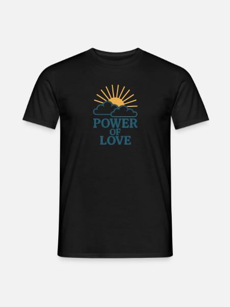 Kærlighedens kraft: Solen over skyerne - Mænd T-shirt - sort
