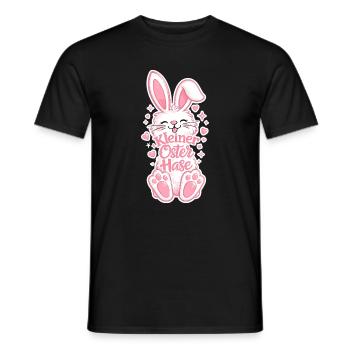 Petit Lapin de Pâques en rose - T-shirt homme - noir - Devant - AI Model Male 178 light (178cm)