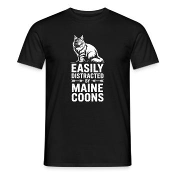 Maine Coon Sayings Cat Joke Maine Coon Gift - Men's T-Shirt - black - Front - AI Model Male 178 light (178cm)