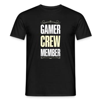 Gamer Crew - Männer T-Shirt - Schwarz - Vorne - AI Model Male 178 light (178cm)