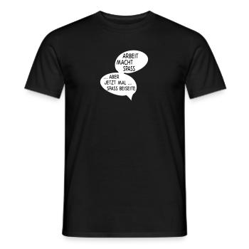 Arbeit - Männer T-Shirt - Schwarz - Vorne - AI Model Male 178 light (178cm)