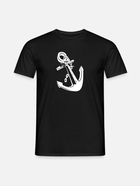 Leuchtturm Anker Segeln Bstyled Freizeitmode - Männer T-Shirt - Schwarz
