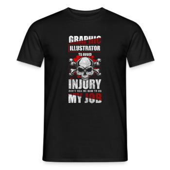 Designer Grafik Maler Zeichnungen - Männer T-Shirt - Schwarz - Vorne - AI Model Male 178 light (178cm)
