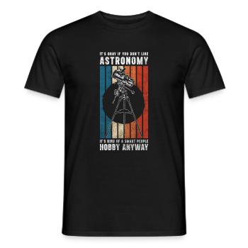 Astronomie Étoiles Découverte d’un trou noir - T-shirt homme - noir - Devant - AI Model Male 178 light (178cm)