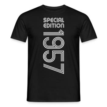 Édition spéciale 1957 - Anniversaire 1957 Changement de couleur - T-shirt homme - noir - Devant - AI Model Male 178 light (178cm)