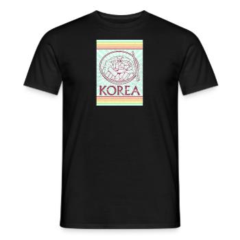 Korean Bibimbap Cuisine Dish Ramen Rice - Men's T-Shirt - black - Front - AI Model Male 178 light (178cm)