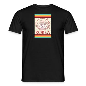 Korean Bibimbap Cuisine Dish Ramen Rice - Men's T-Shirt - black - Front - AI Model Male 178 light (178cm)