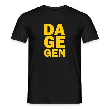 Dagegen - Männer T-Shirt - Schwarz - Vorne - AI Model Male 178 light (178cm)